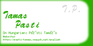 tamas pasti business card